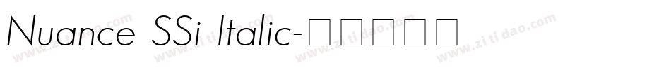 Nuance SSi Italic字体转换